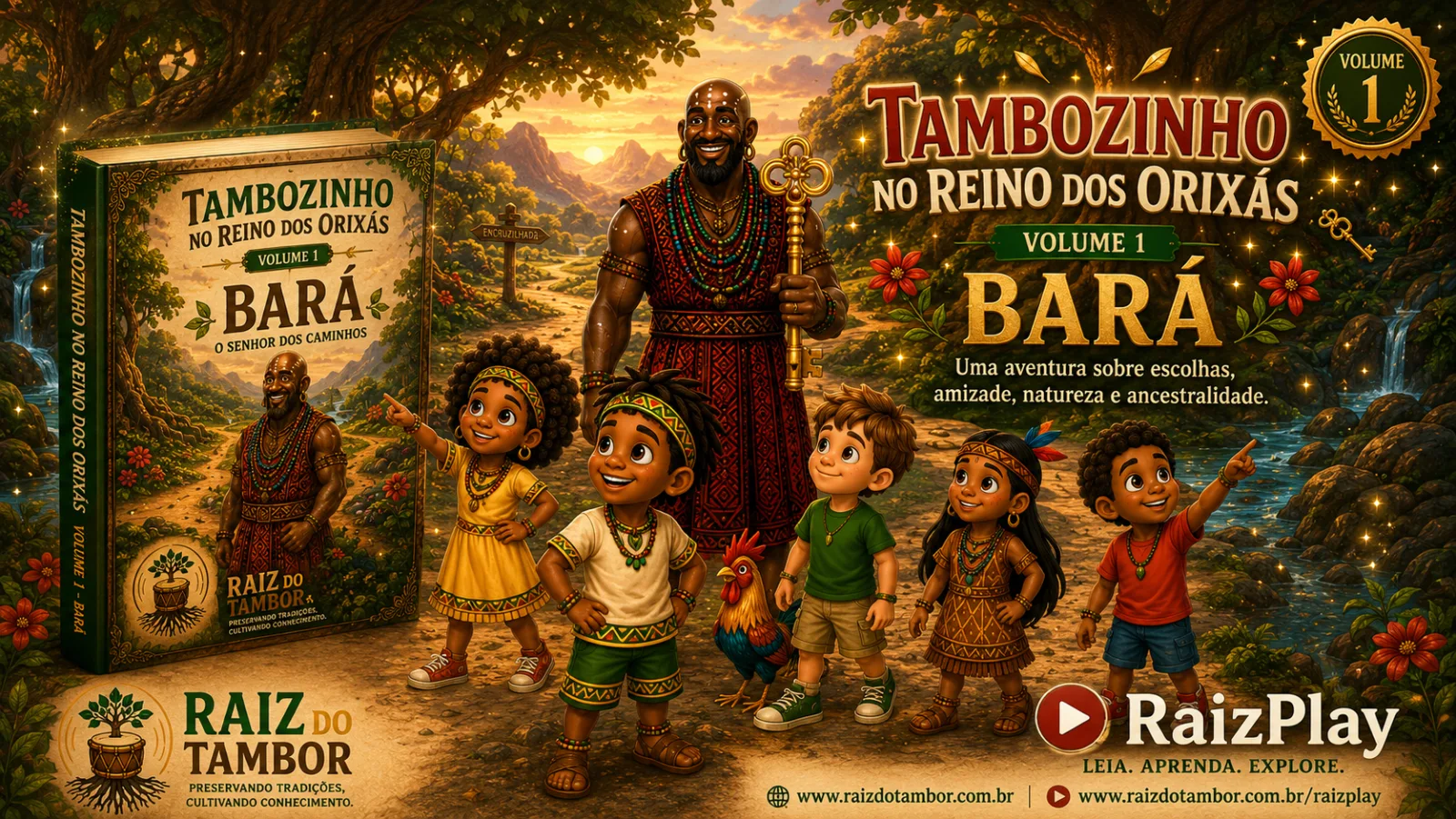 RaizPlay - Tambozinho no Reino dos Orixás - Volume 1: Bará - Livro Digital