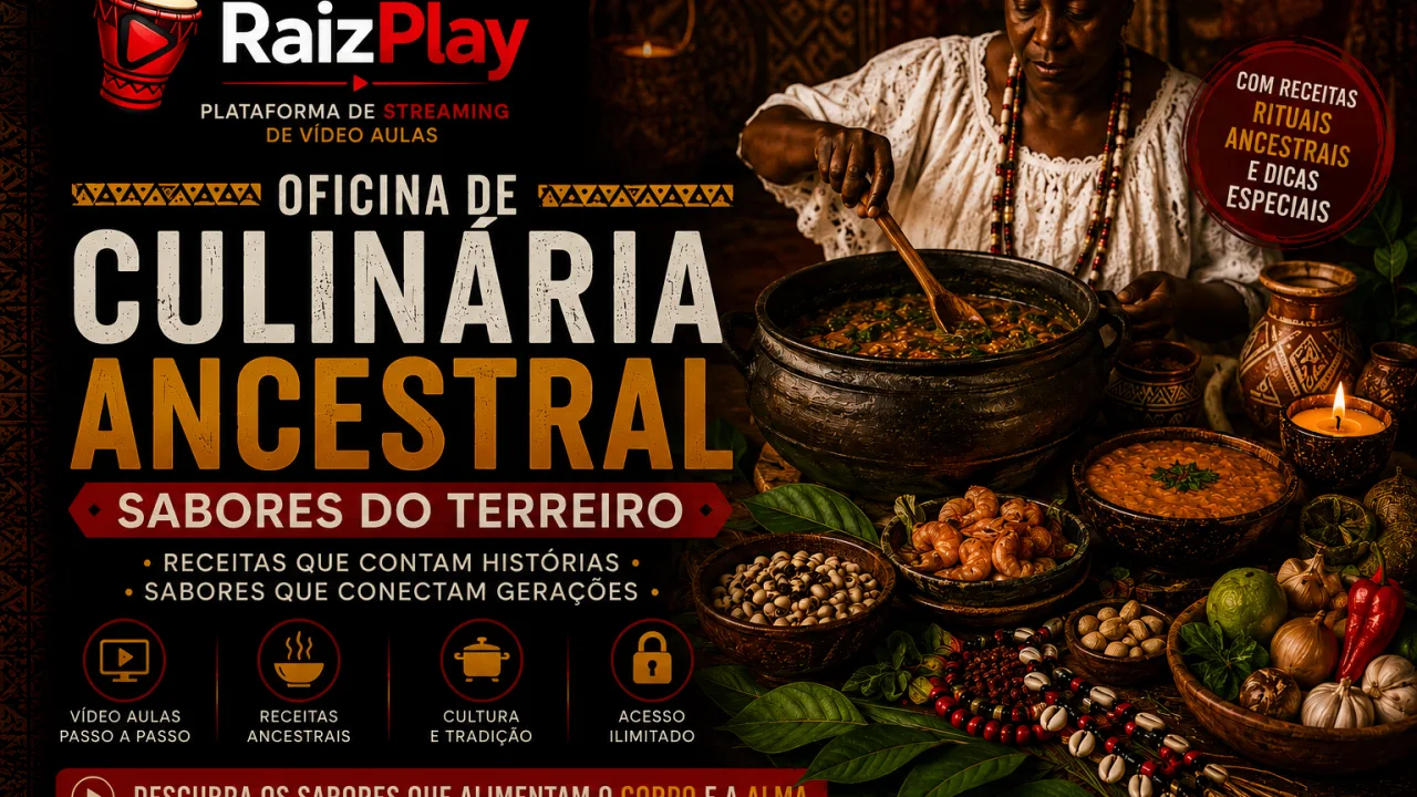 Capa do título Oficina de Culinária Ancestral